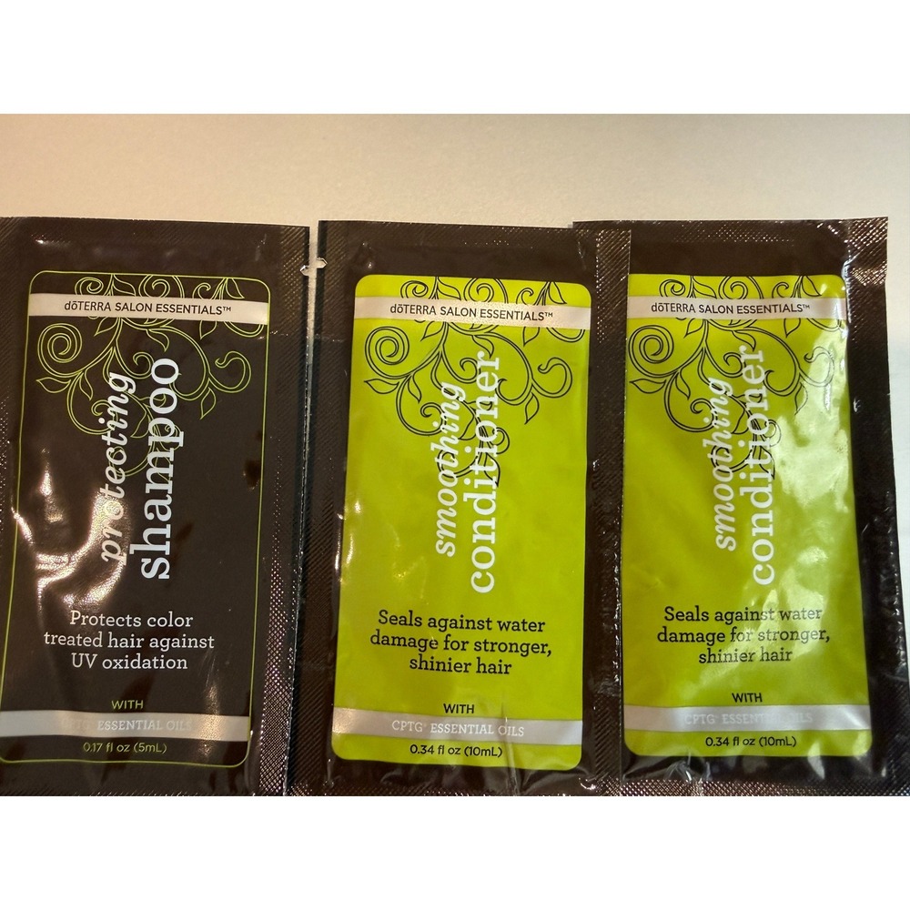 3 doTERRA Salon Essentials Protecting Shampoo &‎ Smoothing Conditioner Samples